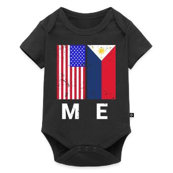 Fil-Am Me Design für stolze Pinoys - Baby Premium Kurzarmbody - Schwarz - Vorne