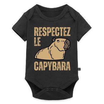 Respectez Le Capybara Ok I Pull Up Capibara Animal - Body à manches courtes Premium Bébé - noir - Devant