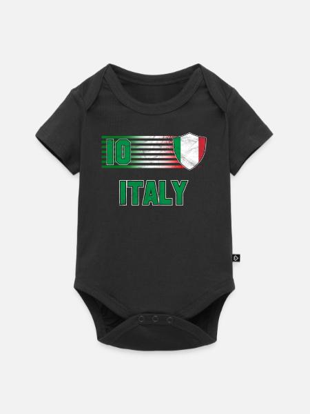 Italien - Baby Premium Kurzarmbody - Schwarz