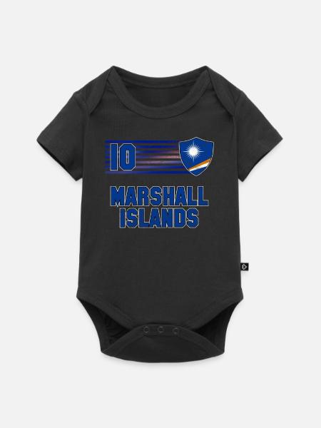 Marshallinseln - Baby Premium Kurzarmbody - Schwarz