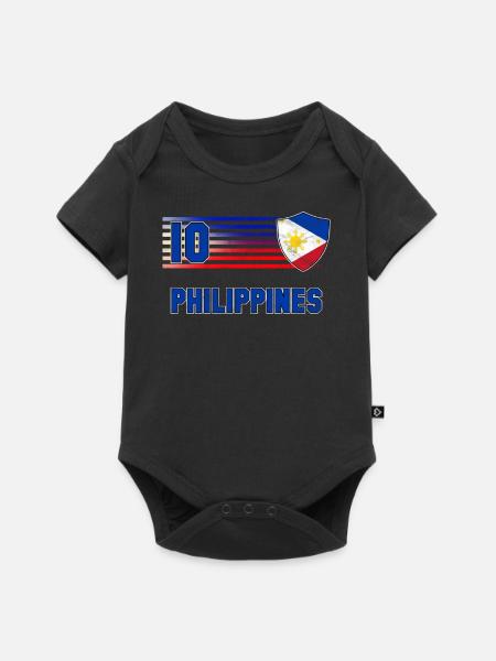 Philippinen - Baby Premium Kurzarmbody - Schwarz