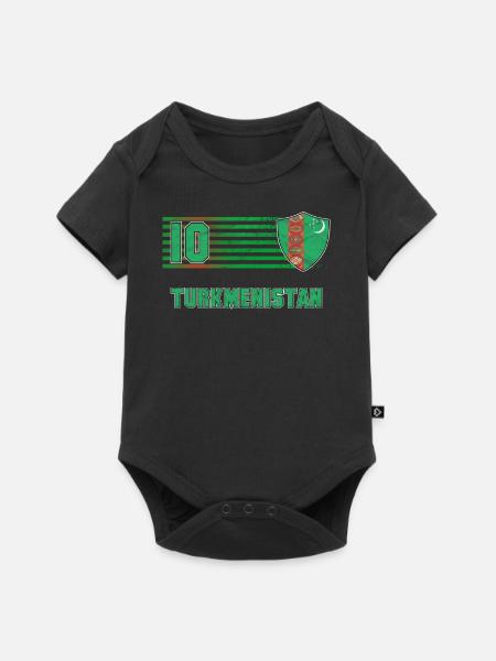 Turkmenistan - Baby Premium Kurzarmbody - Schwarz
