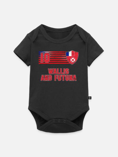 Wallis und Futuna - Baby Premium Kurzarmbody - Schwarz