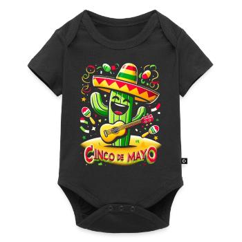 Cinco de Mayo Kaktus - Baby Premium Kurzarmbody - Schwarz - Vorne