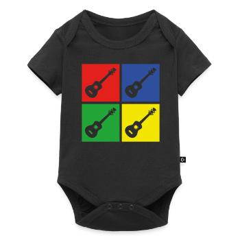 Ukulele - Baby Premium Kurzarmbody - Schwarz - Vorne