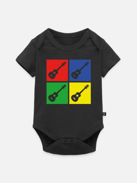 Ukulele - Baby Premium short-sleeve bodysuit - black