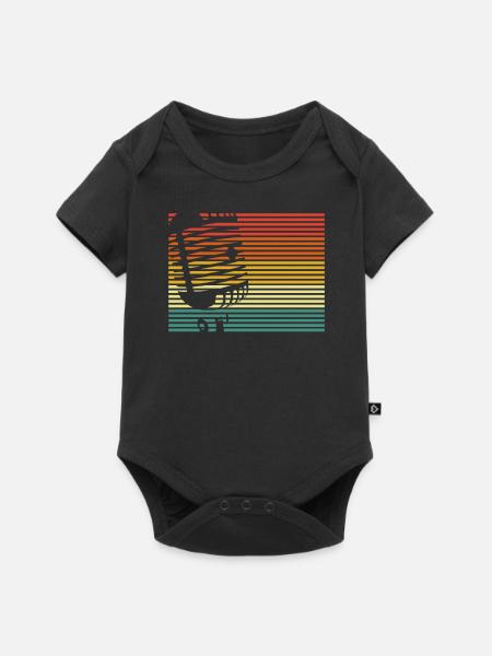 Sänger - Baby Premium Kurzarmbody - Schwarz