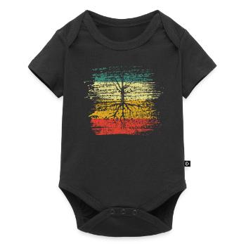 Tree - Baby Premium short-sleeve bodysuit - black - Front