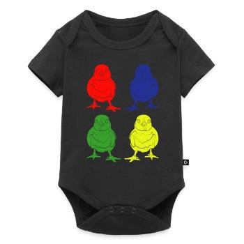 Les poussins - Body à manches courtes Premium Bébé - noir - Devant