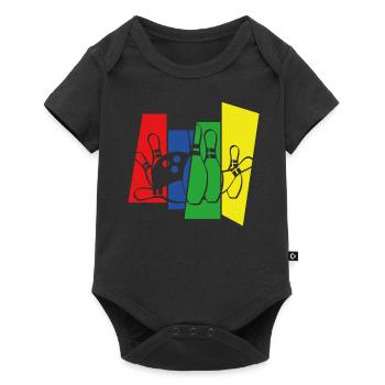 Bowling - Baby Premium Kurzarmbody - Schwarz - Vorne