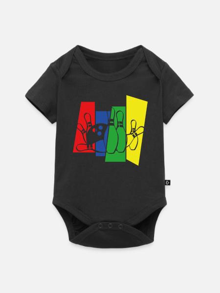 Bowling - Baby Premium Kurzarmbody - Schwarz