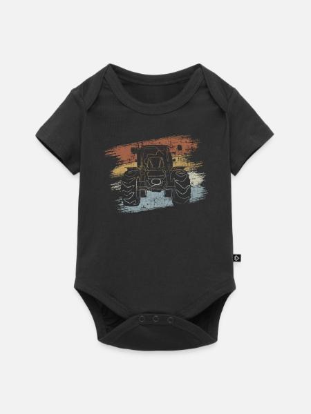 Traktor - Baby Premium Kurzarmbody - Schwarz