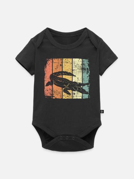 Alligator - Baby Premium Kurzarmbody - Schwarz
