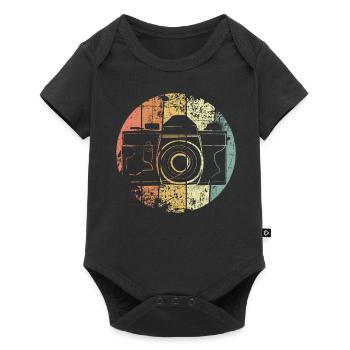 Caméra photographe rétro - Body à manches courtes Premium Bébé - noir - Devant