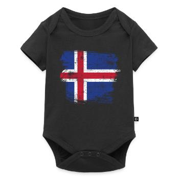 Islande - Body à manches courtes Premium Bébé - noir - Devant
