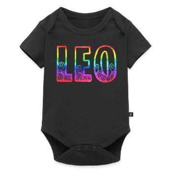 leo rs rainbow - Baby Premium short-sleeve bodysuit - black - Front