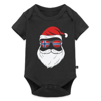 Drapeau de la Norvège Cool Santa Xmas Lunettes de soleil - Body à manches courtes Premium Bébé - noir - Devant