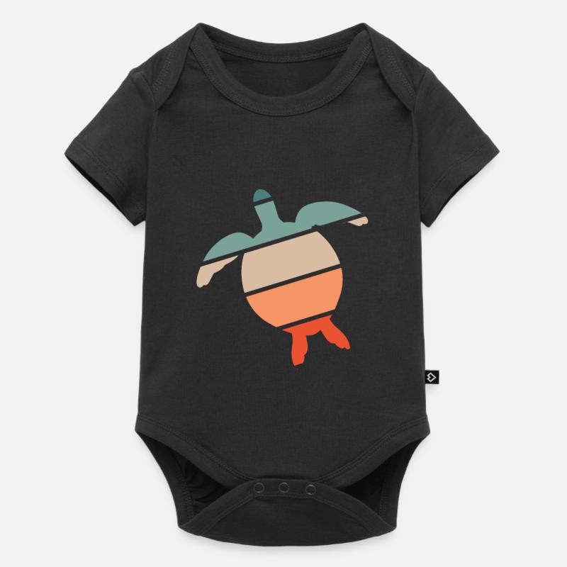 Schildkröte - Baby Premium Kurzarmbody - Schwarz