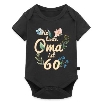 Die beste Oma ist 60 Jahre alt Geschenk 1961 - Baby Premium Kurzarmbody - Schwarz - Vorne