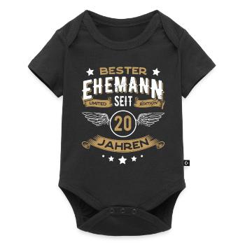 Bester Ehemann seit 20 Jahren Geschenk - Baby Premium Kurzarmbody - Schwarz - Vorne