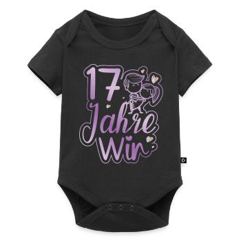 Ein perfektes Team seit 17 Jahren Hochzeitstag - Baby Premium Kurzarmbody - Schwarz - Vorne