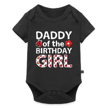 Papa de la fille d’anniversaire - Ladybug Gift - Body à manches courtes Premium Bébé - noir - Devant
