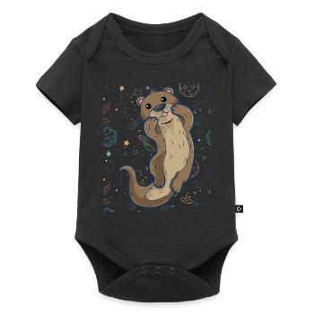 Otter Space - Space Otter Gift Idea - Baby Premium short-sleeve bodysuit - black - Front
