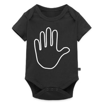 Emoji Hand Sketch Blanc - Body à manches courtes Premium Bébé - noir - Devant