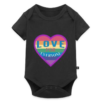Cœur arc-en-ciel unisexe amour pour tout le monde - Body à manches courtes Premium Bébé - noir - Devant
