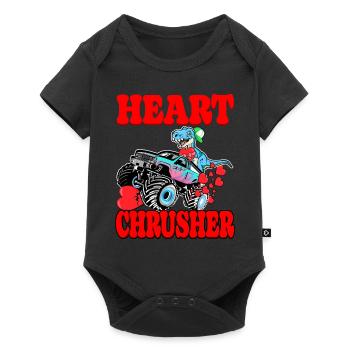 Heart Crusher T-rex on Monstertruck Boys - Baby Premium short-sleeve bodysuit - black - Front
