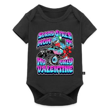 Sorry Girls Mom is my Valentine T-rex Boys - Baby Premium short-sleeve bodysuit - black - Front
