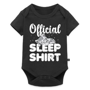 White Tiger Official Sleep Shirt Lazy Relax - Baby Premium short-sleeve bodysuit - black - Front