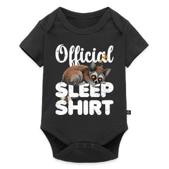 Lemur Official Sleep Shirt Lazy Relax - Baby Premium short-sleeve bodysuit - black - Front