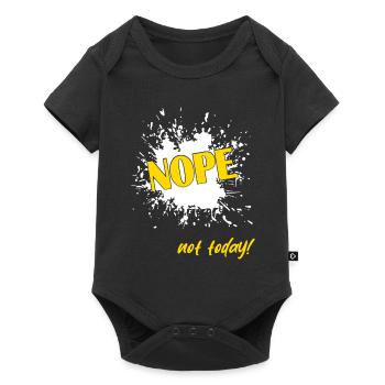Nope not today - Baby Premium Kurzarmbody - Schwarz - Vorne
