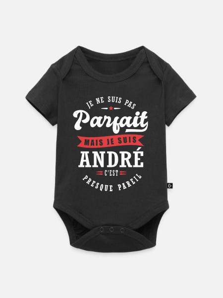 André Parfait Cadeau prenom andré - Body à manches courtes Premium Bébé - noir
