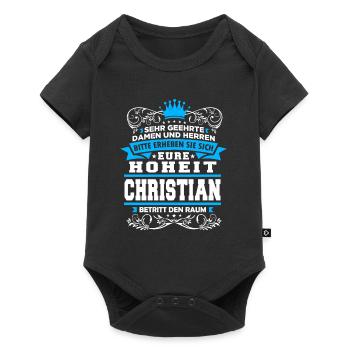Eure Hoheit - Christian - Baby Premium Kurzarmbody - Schwarz - Vorne