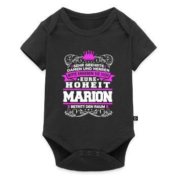 Eure Hoheit - Marion - Baby Premium Kurzarmbody - Schwarz - Vorne