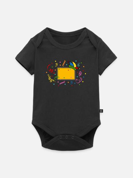 Fasching Fastnacht Karneval Ortsschild Narrenkappe - Baby Premium Kurzarmbody - Schwarz