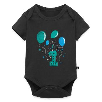 Premier anniversaire 1 an cadeau bébé chemise - Body à manches courtes Premium Bébé - noir - Devant