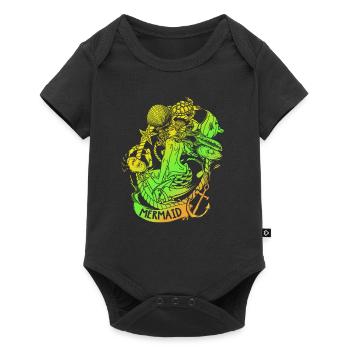 Mermaid mermaid mermaid fairy tale - Baby Premium short-sleeve bodysuit - black - Front