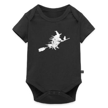 Sorcière d'Halloween - Body à manches courtes Premium Bébé - noir - Devant