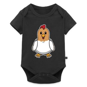 Cute animal baby chicken chicken chicken chickens - Baby Premium short-sleeve bodysuit - black - Front