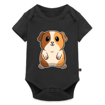 Doux animal bébé cobaye cobaye - Body à manches courtes Premium Bébé - noir - Devant
