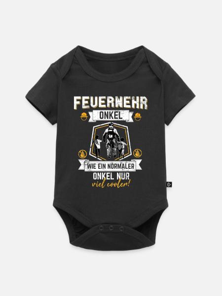 onkel feuerwehr geschenk - Baby Premium Kurzarmbody - Schwarz