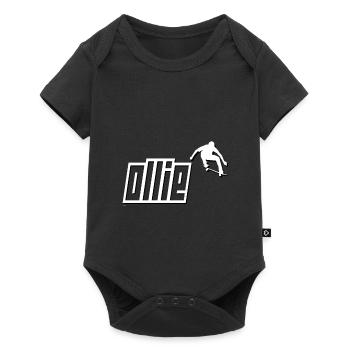 OLLIE Patineur Patinage Planche À Roulettes Fun Sport Design - Body à manches courtes Premium Bébé - noir - Devant