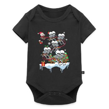 Skeleton Skull Skull Christmas Gift - Baby Premium short-sleeve bodysuit - black - Front