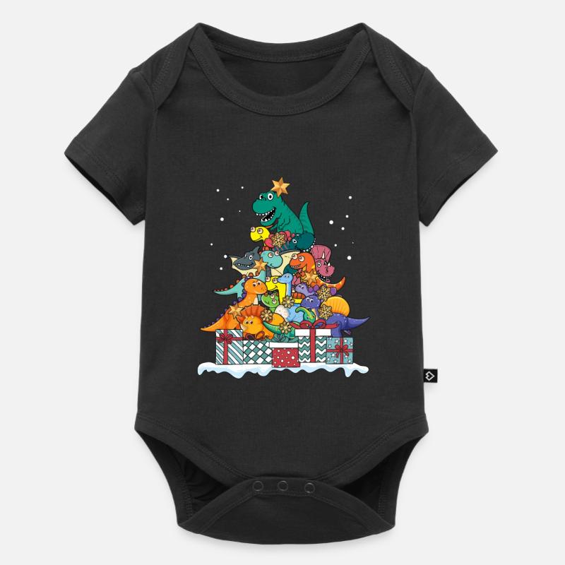 Dinosaur T-Rex Christmas Gift - Baby Premium short-sleeve bodysuit - black