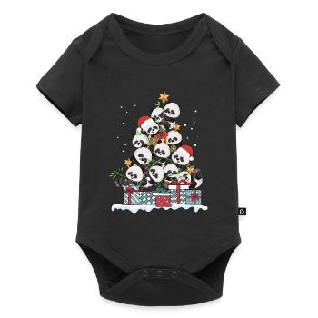 Panda Panda Kawaii Cadeau De Noël - Body à manches courtes Premium Bébé - noir - Devant
