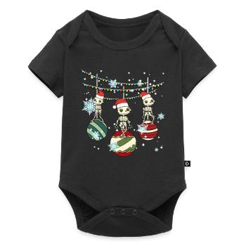 Skeleton skeletons skull christmas gift - Baby Premium short-sleeve bodysuit - black - Front