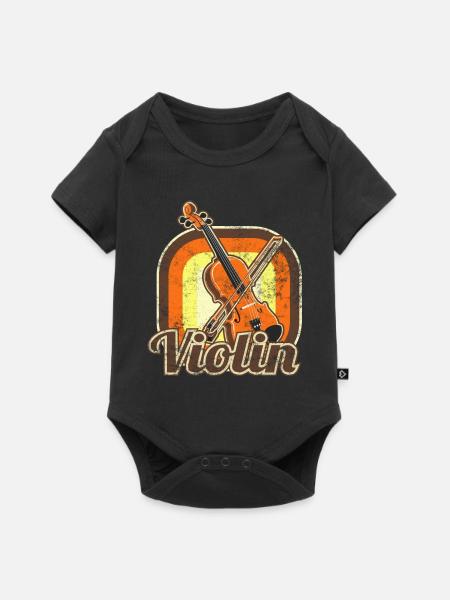 geige violine bratsche streichinstrument - Baby Premium Kurzarmbody - Schwarz